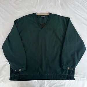 Monterey Club V Neck Pullover Windbreaker Sweatshirt Golf Green Men’s Large
